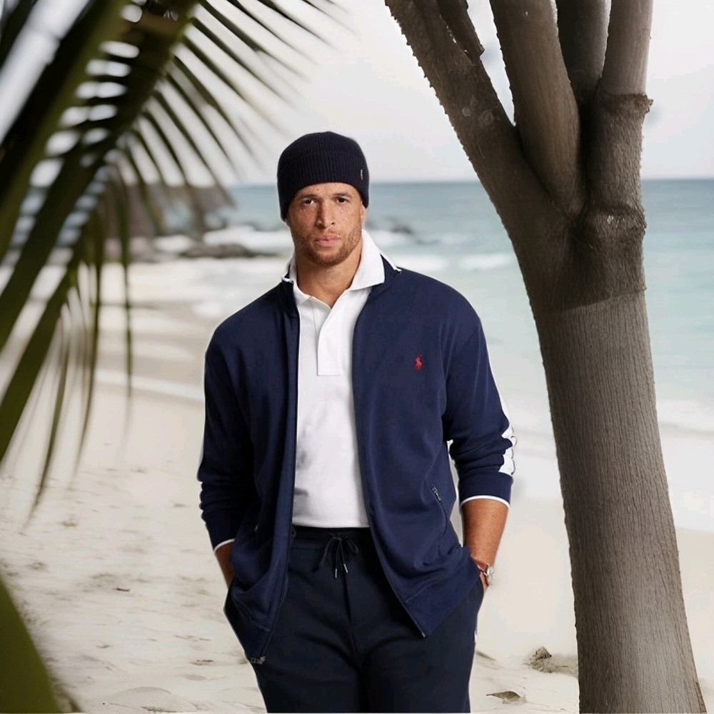 Polo RALPH LAUREN Pony Innerlock Track Jacket Men's L Refined Navy Golf